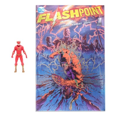 DC FLASH FLASHPOINT PAGE PUNCHERS METALLIC COVER VARIANT ACTION FIGURE MC FARLANE