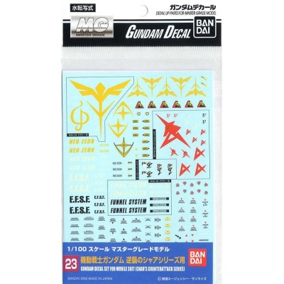 BANDAI BANDAI GUNPLA GUNDAM DECAL SET FOR MOBILE SUIT CHAR'S COUNTERATTACK SERIES