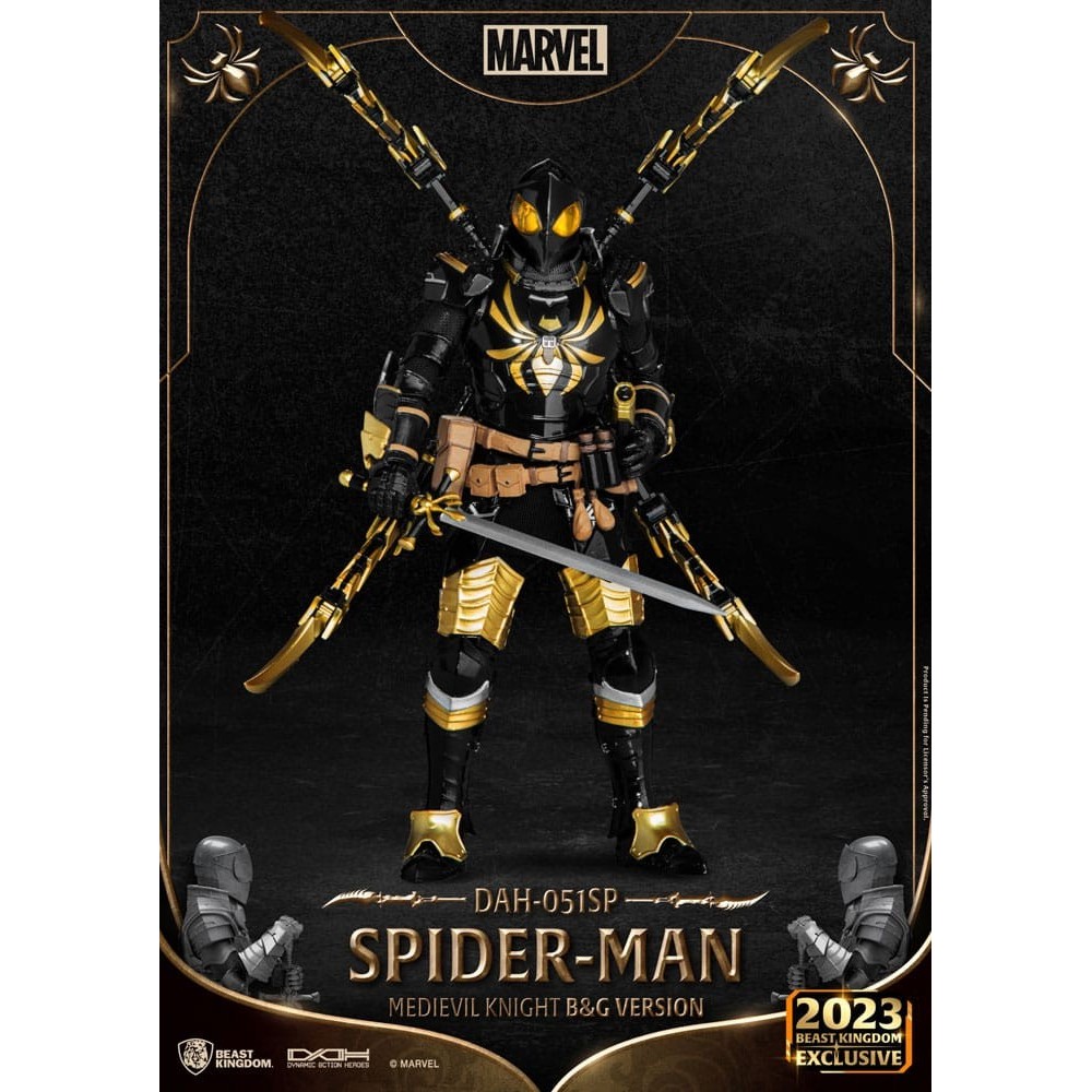 SPIDER-MAN MEDIEVAL KNIGHT DAH-051SP B&G VERSION ACTION FIGURE BEAST KINGDOM