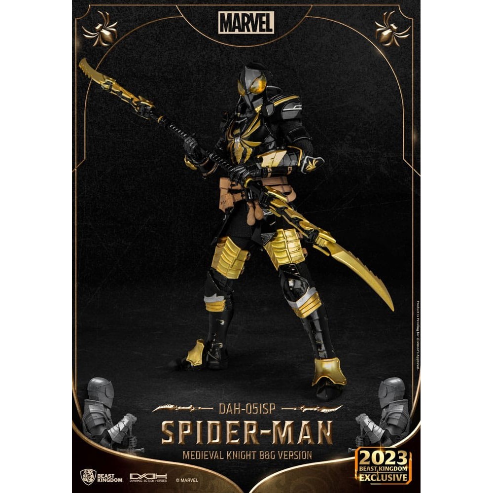 SPIDER-MAN MEDIEVAL KNIGHT DAH-051SP B&G VERSION ACTION FIGURE BEAST KINGDOM