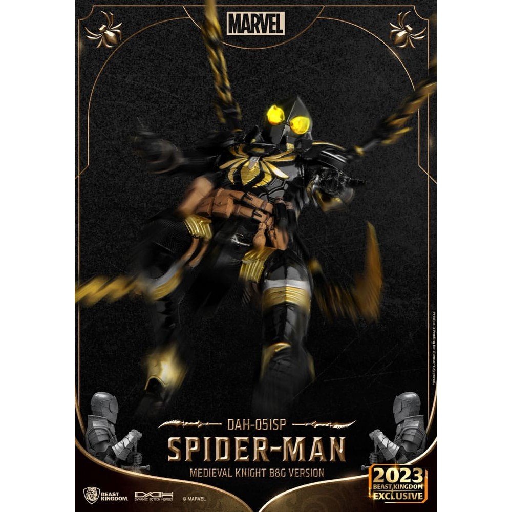 SPIDER-MAN MEDIEVAL KNIGHT DAH-051SP B&G VERSION ACTION FIGURE BEAST KINGDOM