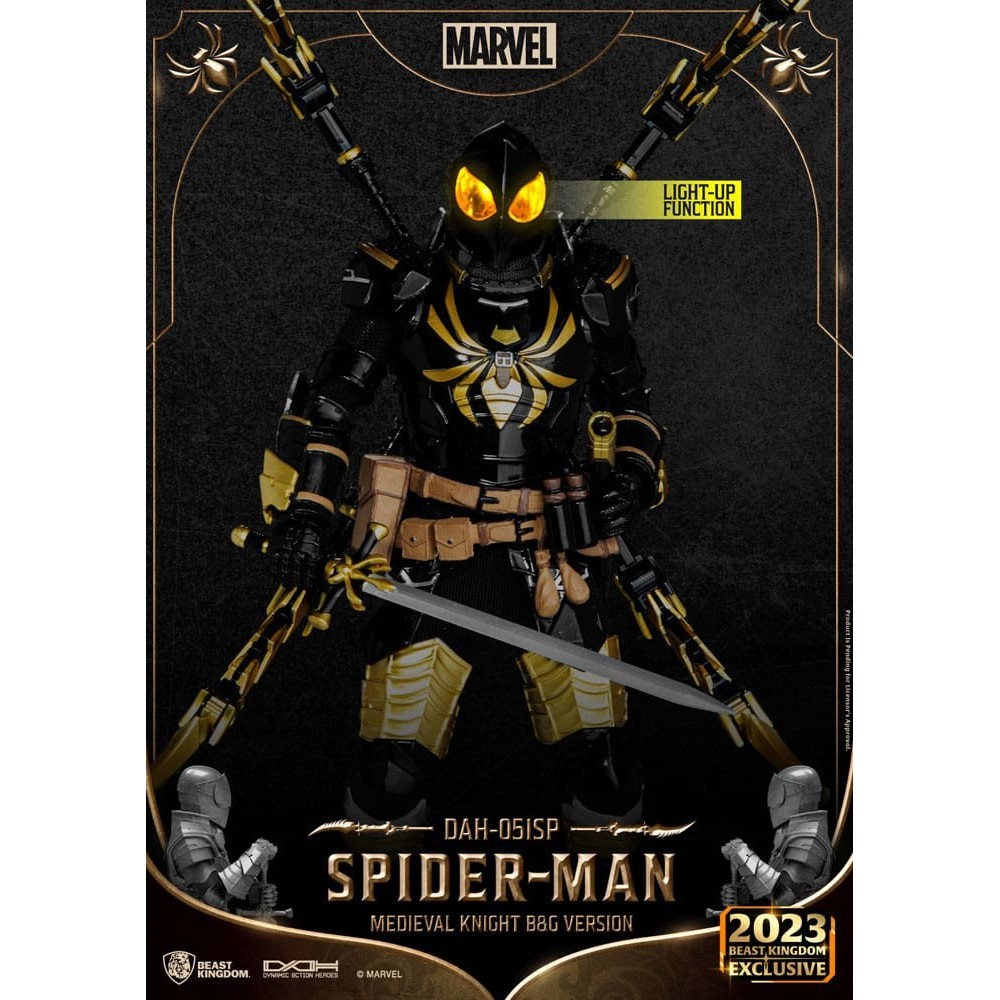 SPIDER-MAN MEDIEVAL KNIGHT DAH-051SP B&G VERSION ACTION FIGURE BEAST KINGDOM