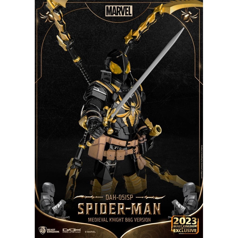 SPIDER-MAN MEDIEVAL KNIGHT DAH-051SP B&G VERSION ACTION FIGURE BEAST KINGDOM