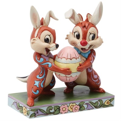 CIP E CIOP CON UOVO DI PASQUA STATUA FIGURE ENESCO