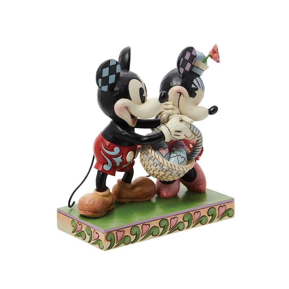 ENESCO MICKEY AND MINNIE MOUSE WITH EASTER BASKET STATUE FIGURE