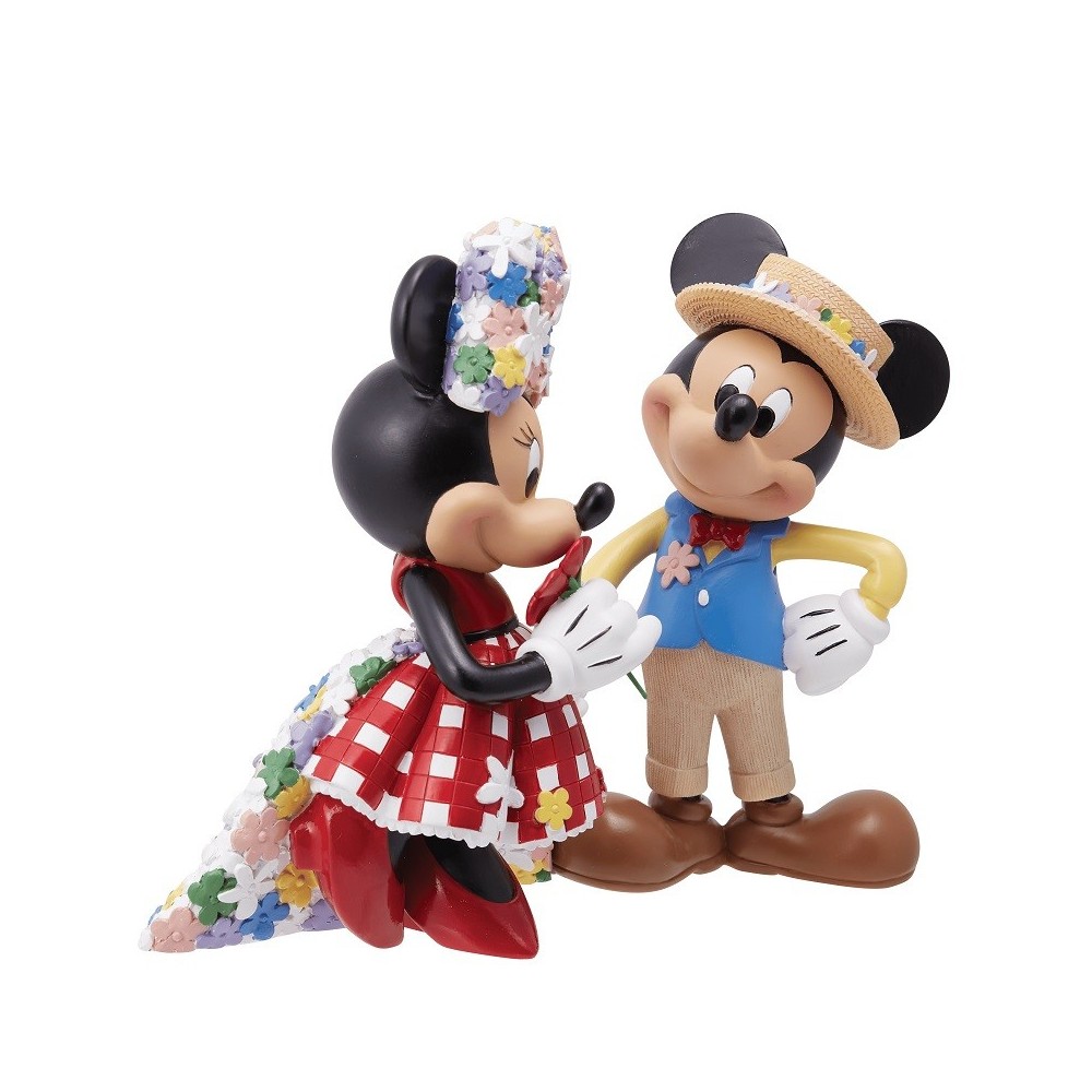 MICKEY E MINNIE BOTANICAL STATUA FIGURE ENESCO