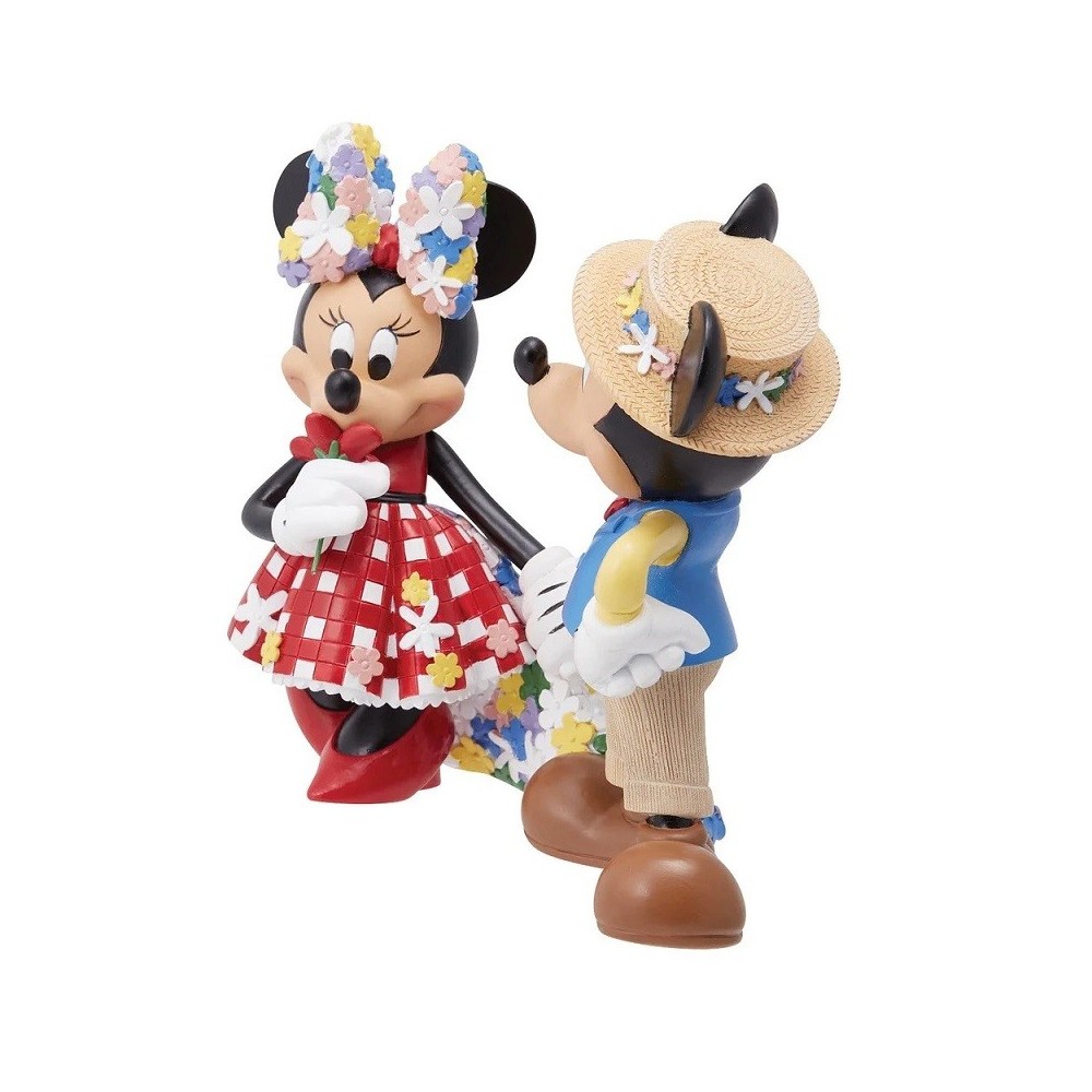 ENESCO MICKEY AND MINNIE MOUSE BOTANICAL STATUE FIGURE