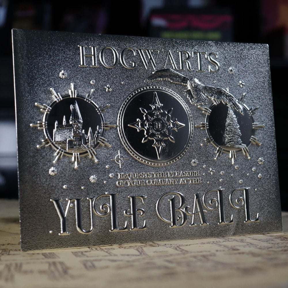 FANATTIK HARRY POTTER YULE BALL INVITATION SILVER PLATED REPLICA