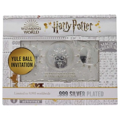 FANATTIK HARRY POTTER YULE BALL INVITATION SILVER PLATED REPLICA