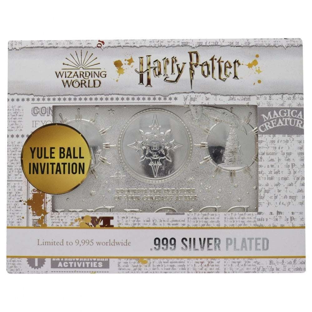 FANATTIK HARRY POTTER YULE BALL INVITATION SILVER PLATED REPLICA