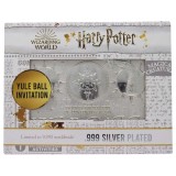 FANATTIK HARRY POTTER YULE BALL INVITATION SILVER PLATED REPLICA