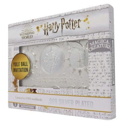 FANATTIK HARRY POTTER YULE BALL INVITATION SILVER PLATED REPLICA