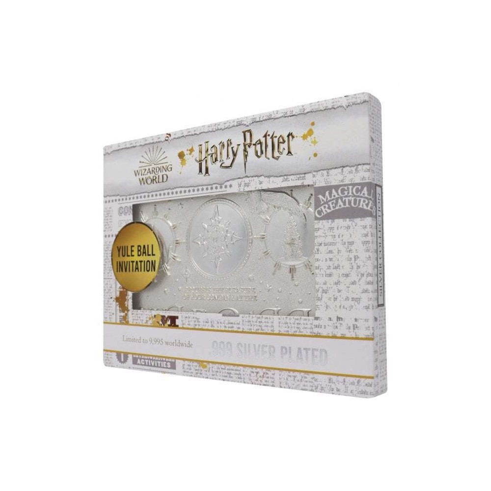 FANATTIK HARRY POTTER YULE BALL INVITATION SILVER PLATED REPLICA