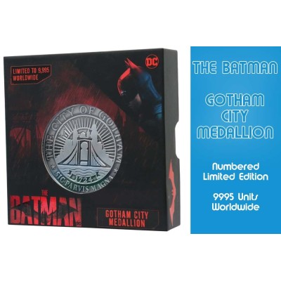 DC COMICS THE BATMAN LIMITED EDITION GOTHAM CITY MEDALLION MEDAGLIONE DA COLLEZIONE FANATTIK