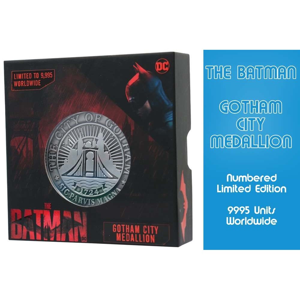 DC COMICS THE BATMAN LIMITED EDITION GOTHAM CITY MEDALLION MEDAGLIONE DA COLLEZIONE FANATTIK