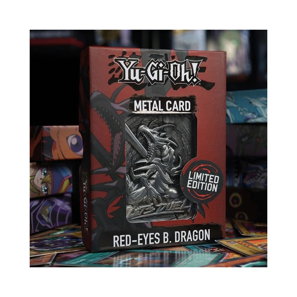 YU-GI-OH! LIMITED EDITION RED EYES BLUE DRAGON CARTA IN METALLO FANATTIK