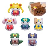 SAILOR MOON TRADING FIGURE MEGA CAT PROJECT SAILOR MEWN VOL.2 SPECIAL SET 6-PACK MINI FIGURES MEGAHOUSE