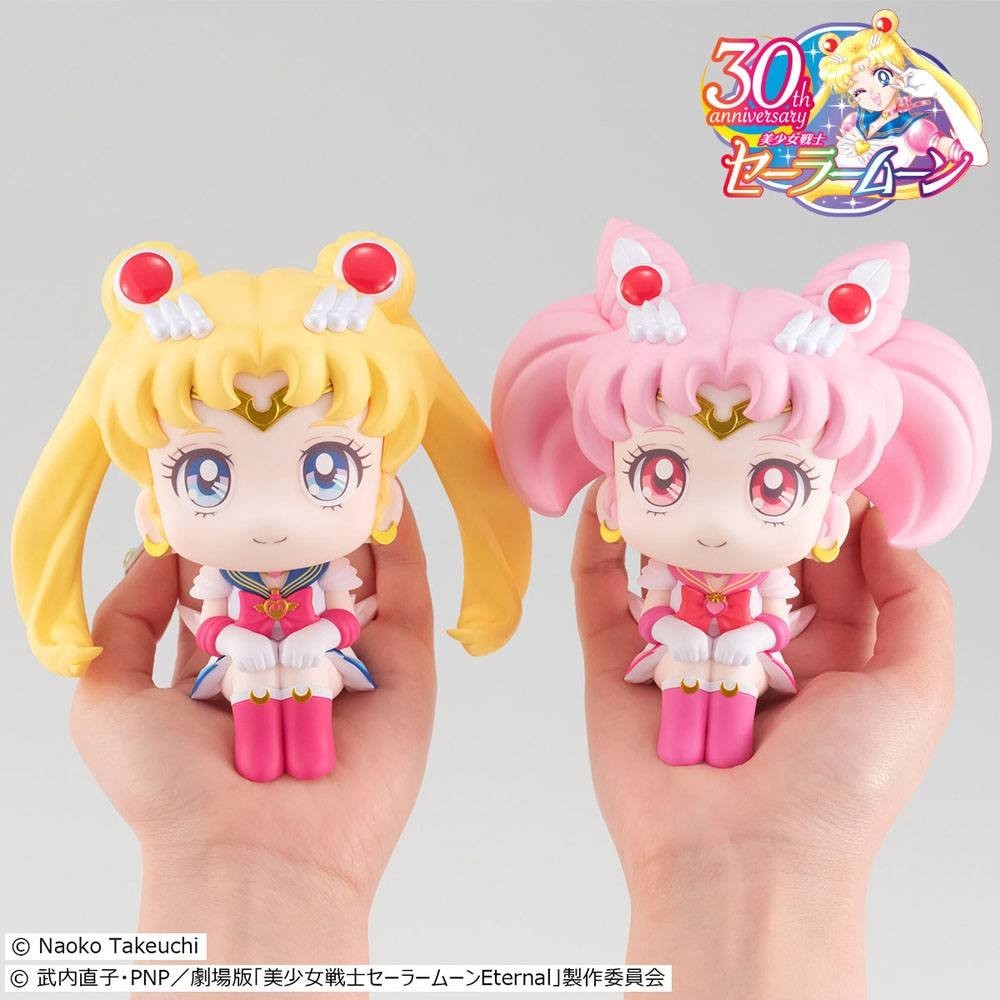 MEGAHOUSE SAILOR MOON LOOK UP SUPER SAILOR CHIBI AND SAILOR MOON LIMITED VER MINI FIGURES