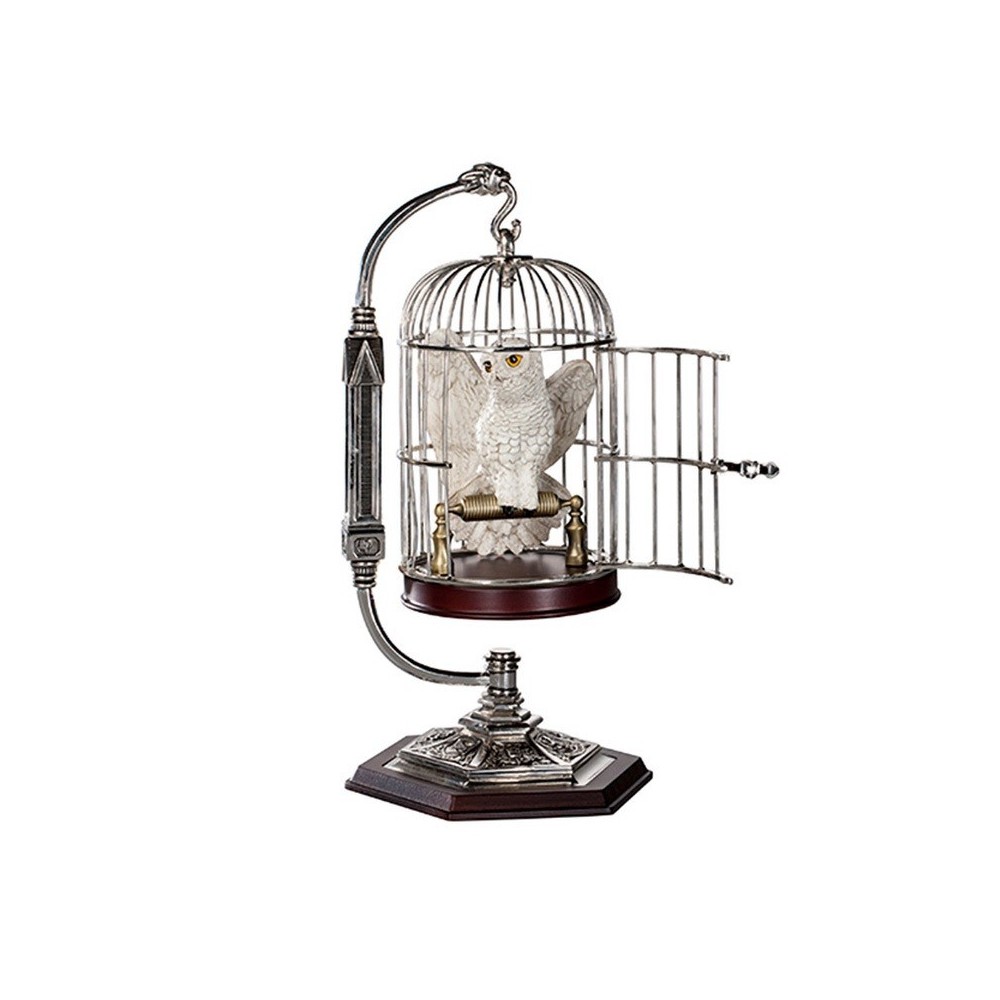 NOBLE COLLECTIONS HARRY POTTER HEDWIG AND CAGE FIGURE REPLICA