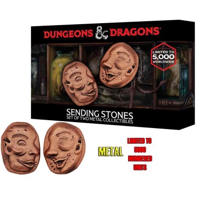 FANATTIK DUNGEONS AND DRAGONS SENDING STONES SET OF TWWO METAL COLLECTIBLES REPLICA