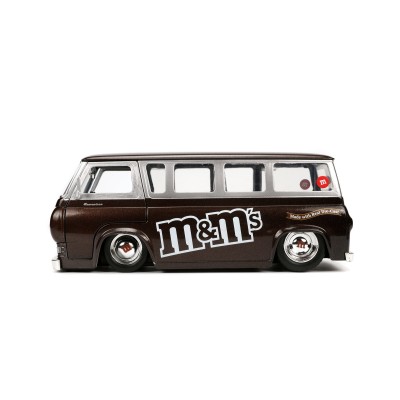 M&M'S 1965 FORD ECONOLINE WITH RED FIGURE DIE CAST 1/24 MODEL JADA TOYS