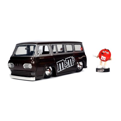 M&M'S 1965 FORD ECONOLINE WITH RED FIGURE DIE CAST 1/24 MODEL JADA TOYS