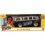 M&M'S 1965 FORD ECONOLINE WITH RED FIGURE DIE CAST 1/24 MODEL JADA TOYS