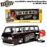 M&M'S 1965 FORD ECONOLINE WITH RED FIGURE DIE CAST 1/24 MODEL JADA TOYS