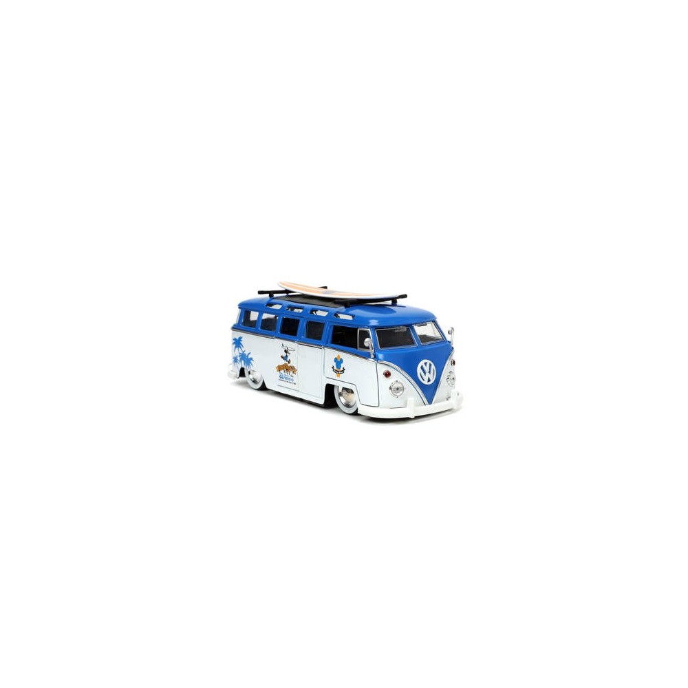 JADA TOYS MICKEY & FRIENDS VOLKSWAGEN T1 BUS WITH MICKEY MOUSE FIGURE DIE CAST 1/24 MODEL