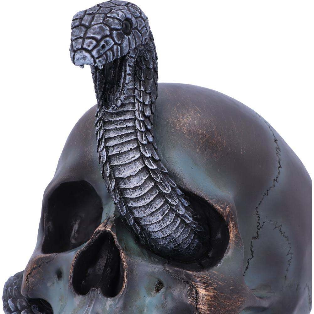 NEMESIS NOW SERPENTINE FATE GOTHIC SNAKE SKULL ORNAMENT FIGURE