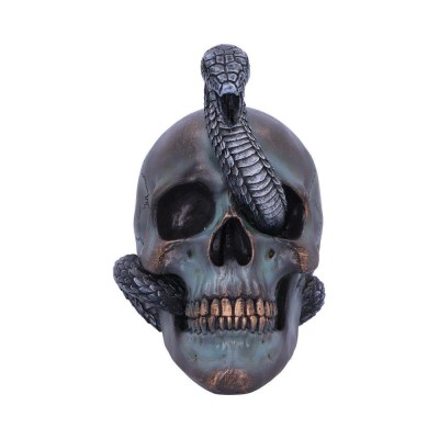 NEMESIS NOW SERPENTINE FATE GOTHIC SNAKE SKULL ORNAMENT FIGURE