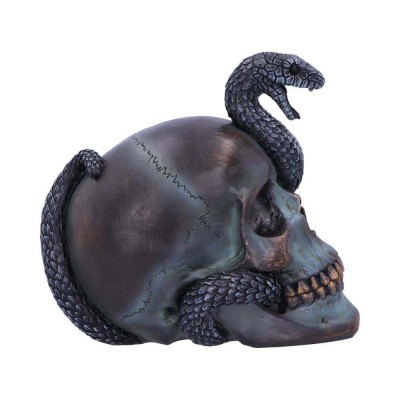 NEMESIS NOW SERPENTINE FATE GOTHIC SNAKE SKULL ORNAMENT FIGURE