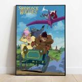 SEMIC SHERLOCK HOLMES VS MORIARTY WOOD PRINT PANEL 35X50CM