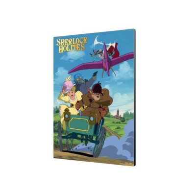 SEMIC SHERLOCK HOLMES VS MORIARTY WOOD PRINT PANEL 35X50CM