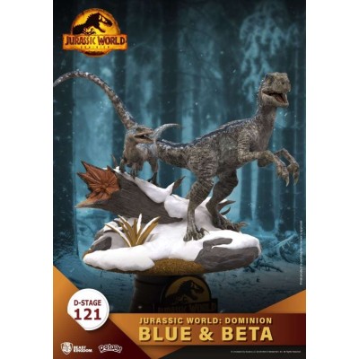 BEAST KINGDOM D-STAGE JURASSIC WORLD DOMINION BLUE & BETA STATUE FIGURE DIORAMA