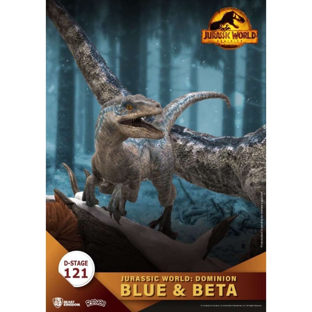 D-STAGE JURASSIC WORLD DOMINION BLUE & BETA STATUA FIGURE DIORAMA BEAST KINGDOM