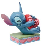 ENESCO LILO AND STITCH STITCH HUGGING HEART STATUE FIGURE