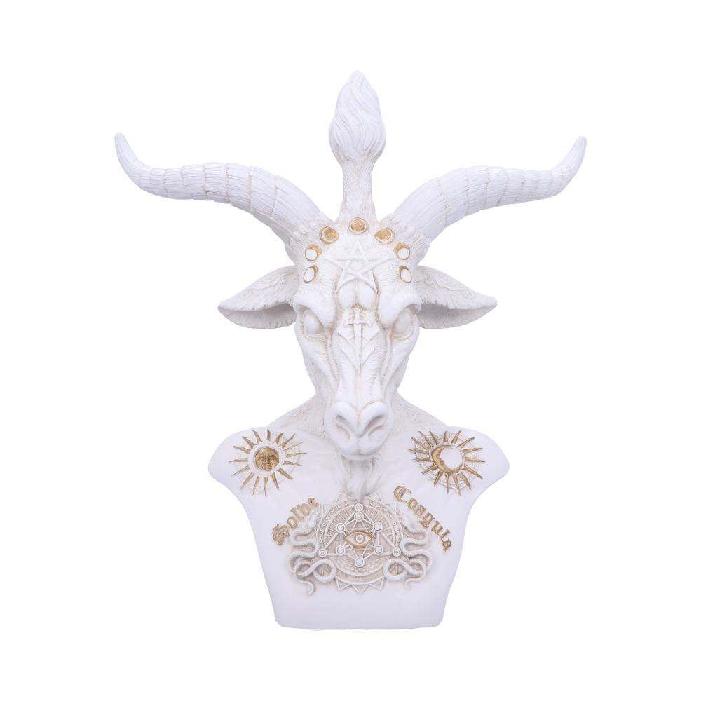 WHITE BAPHOMET BUST FIGURE NEMESIS NOW