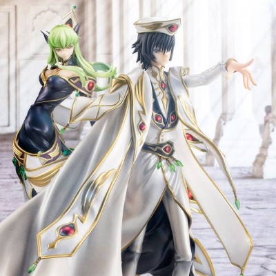 CODE GEASS LELOUCH OF THE REBELLION - C.C. AND LELOUCH GEM SET 2X STATUE FIGURES MEGAHOUSE