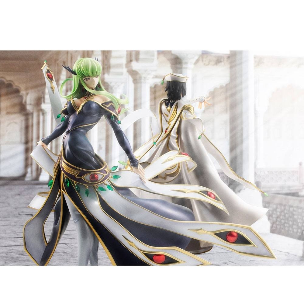 MEGAHOUSE CODE GEASS LELOUCH OF THE REBELLION - C.C. AND LELOUCH GEM SET 2X STATUES FIGURES