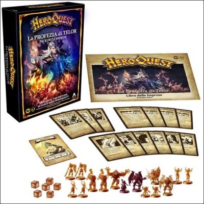 HASBRO HEROQUEST ESPANSIONE LA PROFEZIA DI TELOR GIOCO DA TAVOLO IN ITALIANO