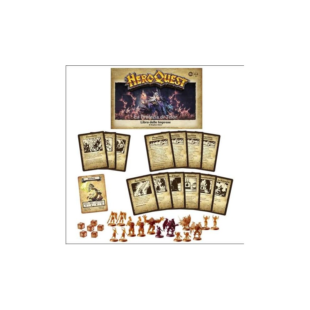 HASBRO HEROQUEST ESPANSIONE LA PROFEZIA DI TELOR GIOCO DA TAVOLO IN ITALIANO