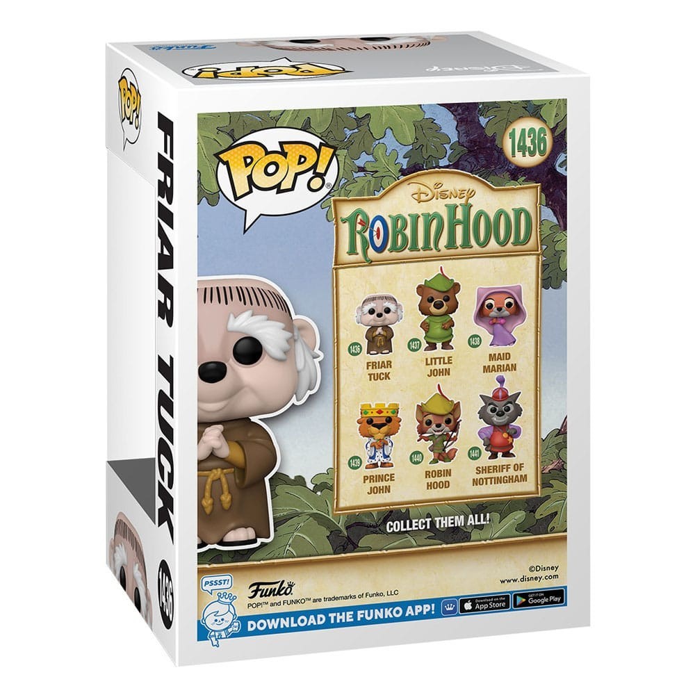 FUNKO FUNKO POP! DISNEY ROBIN HOOD FRIAR TUCK BOBBLE HEAD FIGURE