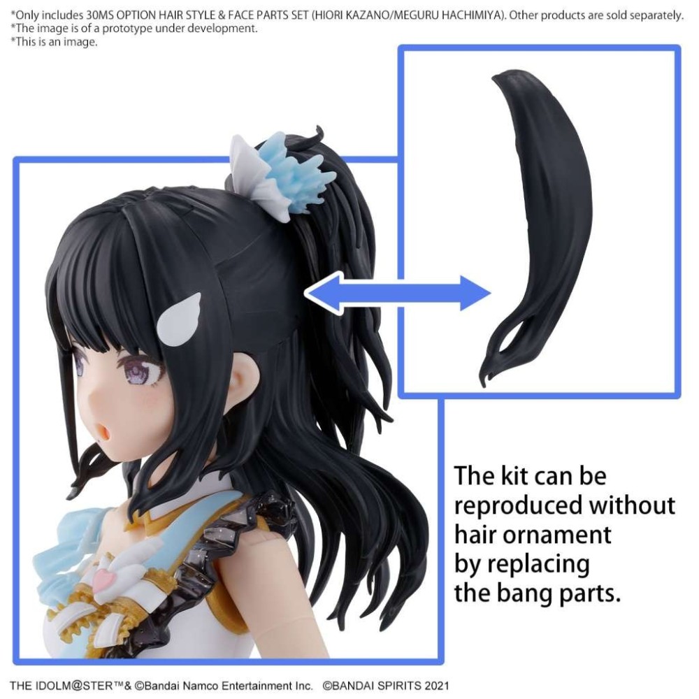 BANDAI 30MS OPTION HAIR STYLE AND FACE PARTS SET PER MODEL KIT