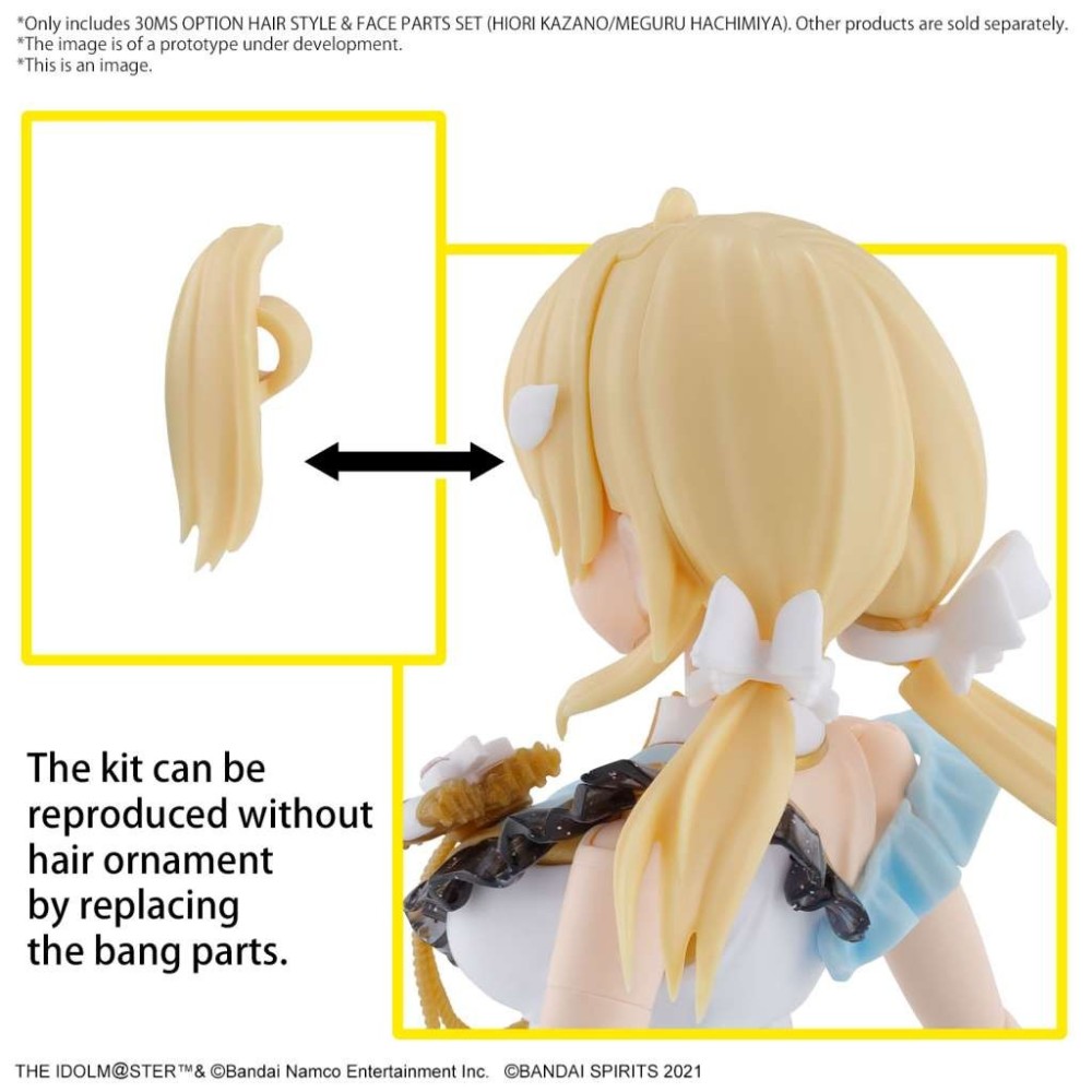 BANDAI 30MS OPTION HAIR STYLE AND FACE PARTS SET PER MODEL KIT