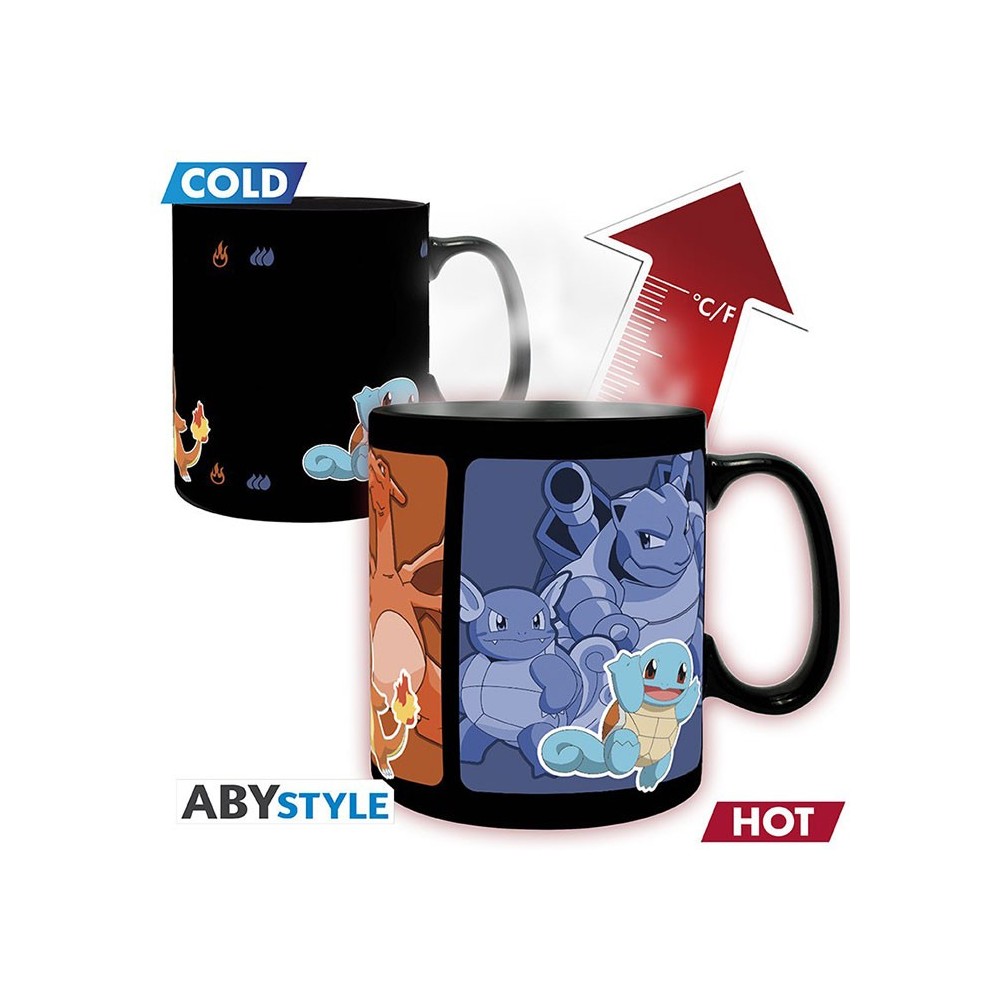 ABYSTYLE POKEMON STARTERS EVOLUTIONS HEAT CHANGE MUG