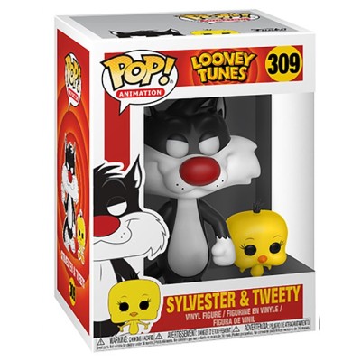 FUNKO FUNKO POP! LOONEY TUNES SYLVESTER AND TWEETY BOBBLE HEAD KNOCKER FIGURE