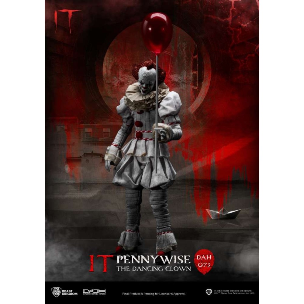 IT PENNYWISE THE DANCING CLOWN DAH-075 ACTION FIGURE BEAST KINGDOM