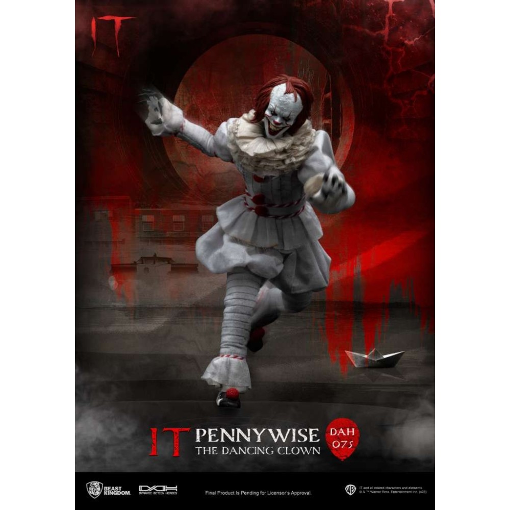 IT PENNYWISE THE DANCING CLOWN DAH-075 ACTION FIGURE BEAST KINGDOM