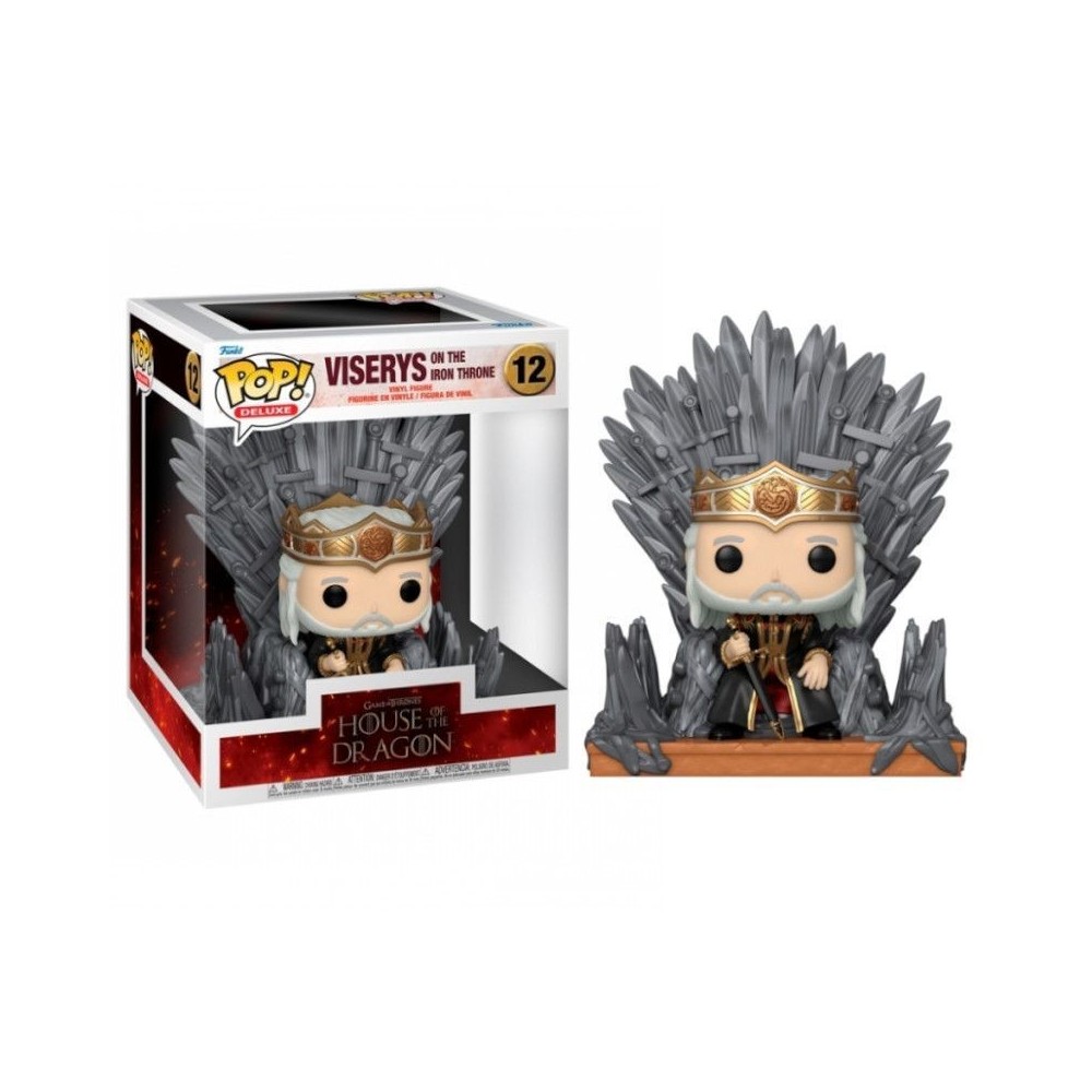 FUNKO POP! HOUSE OF THE DRAGON VISERYS ON THE IRON THRONE DELUXE BOBBLE HEAD KNOCKER FIGURE FUNKO